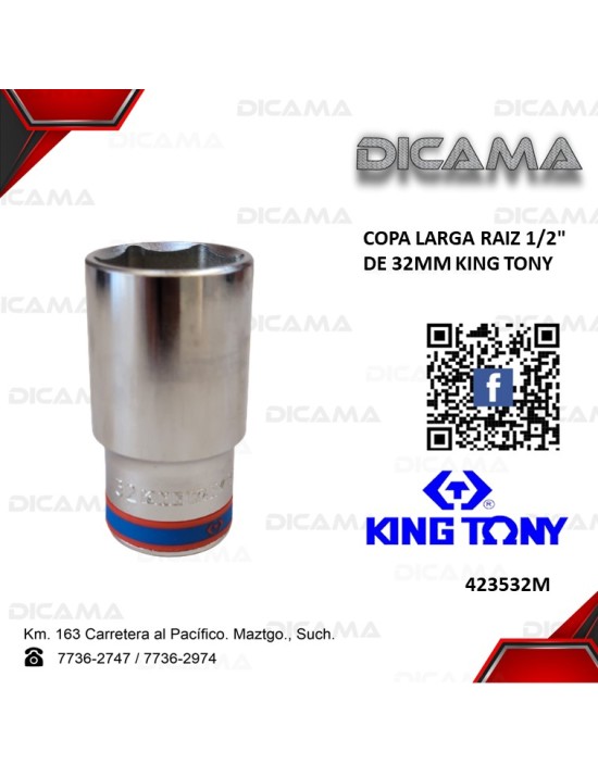 COPA RAIZ 1/2" 32 MM LARGA