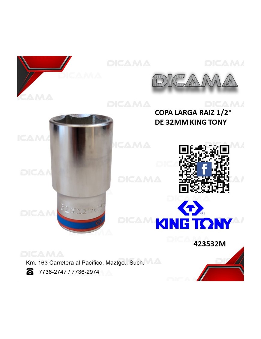 COPA RAIZ 1/2" 32 MM LARGA