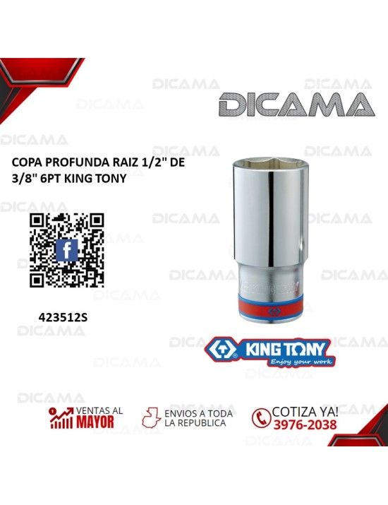 COPA RAIZ 1/2" 3/8" PROFUNDA 6 PUNTOS