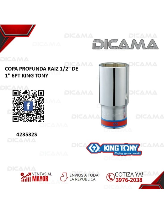 COPA RAIZ 1/2" 1" PROFUNDA 6 PUNTOS