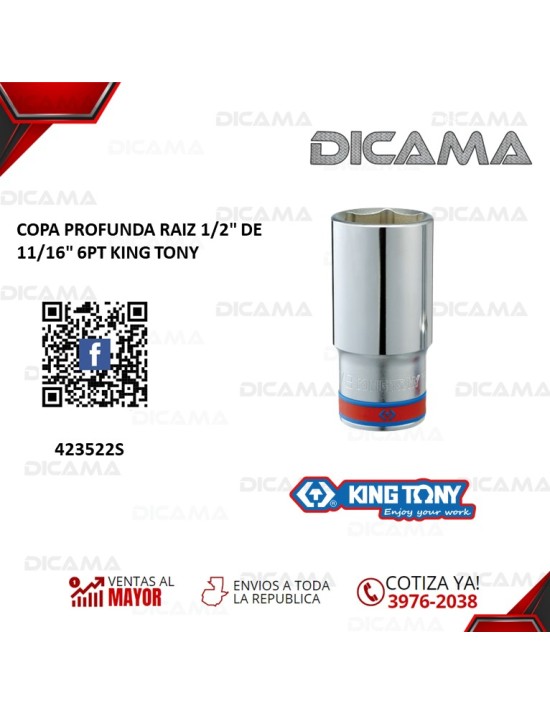 COPA RAIZ 1/2" 11/16" PROFUNDA 6 PUNTOS