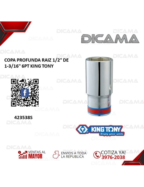 COPA RAIZ 1/2" 1-3/16" PROFUNDA 6 PUNTOS