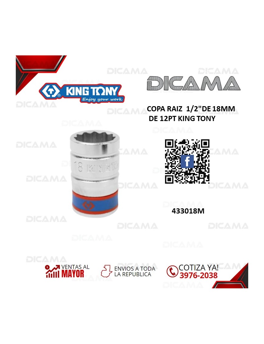 COPA RAIZ 1/2" 18MM DE 12PT