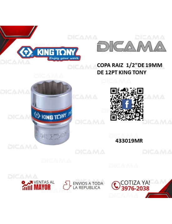 COPA RAIZ 1/2" 19MM DE 12PT