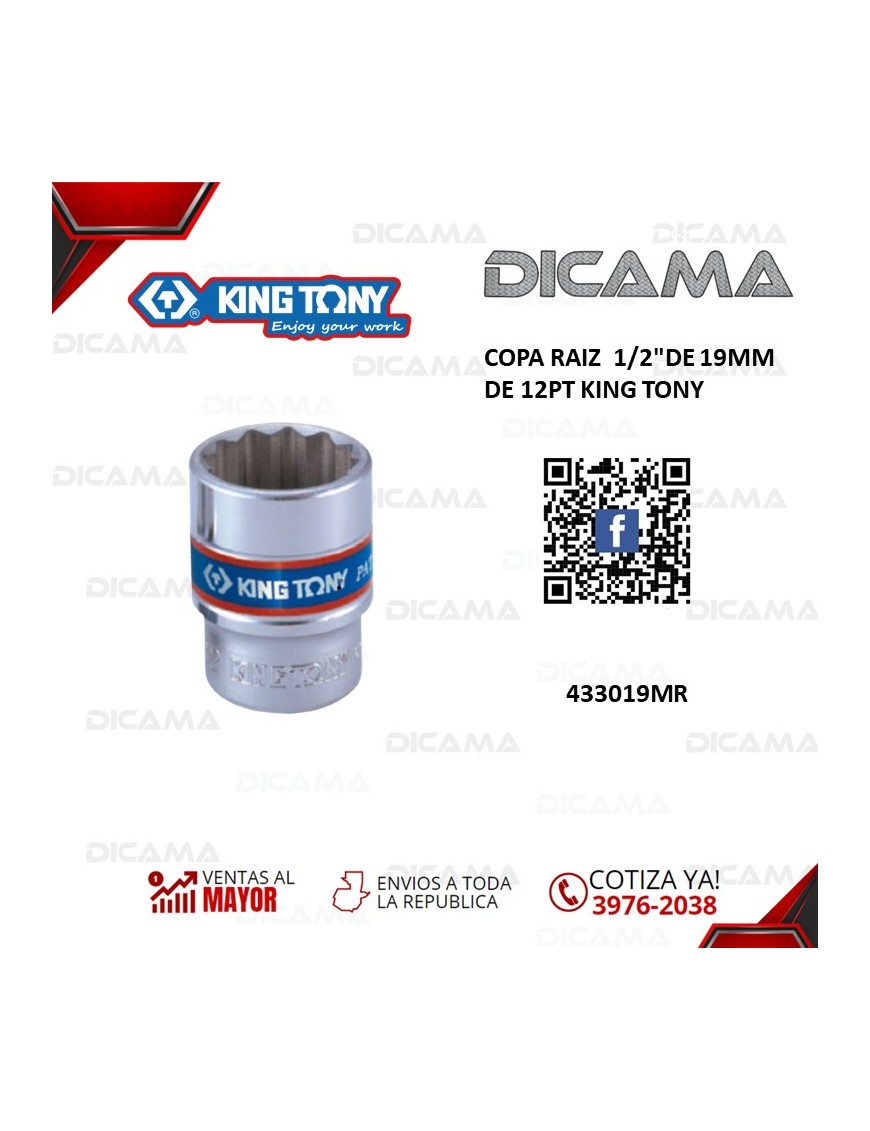 COPA RAIZ 1/2" 19MM DE 12PT