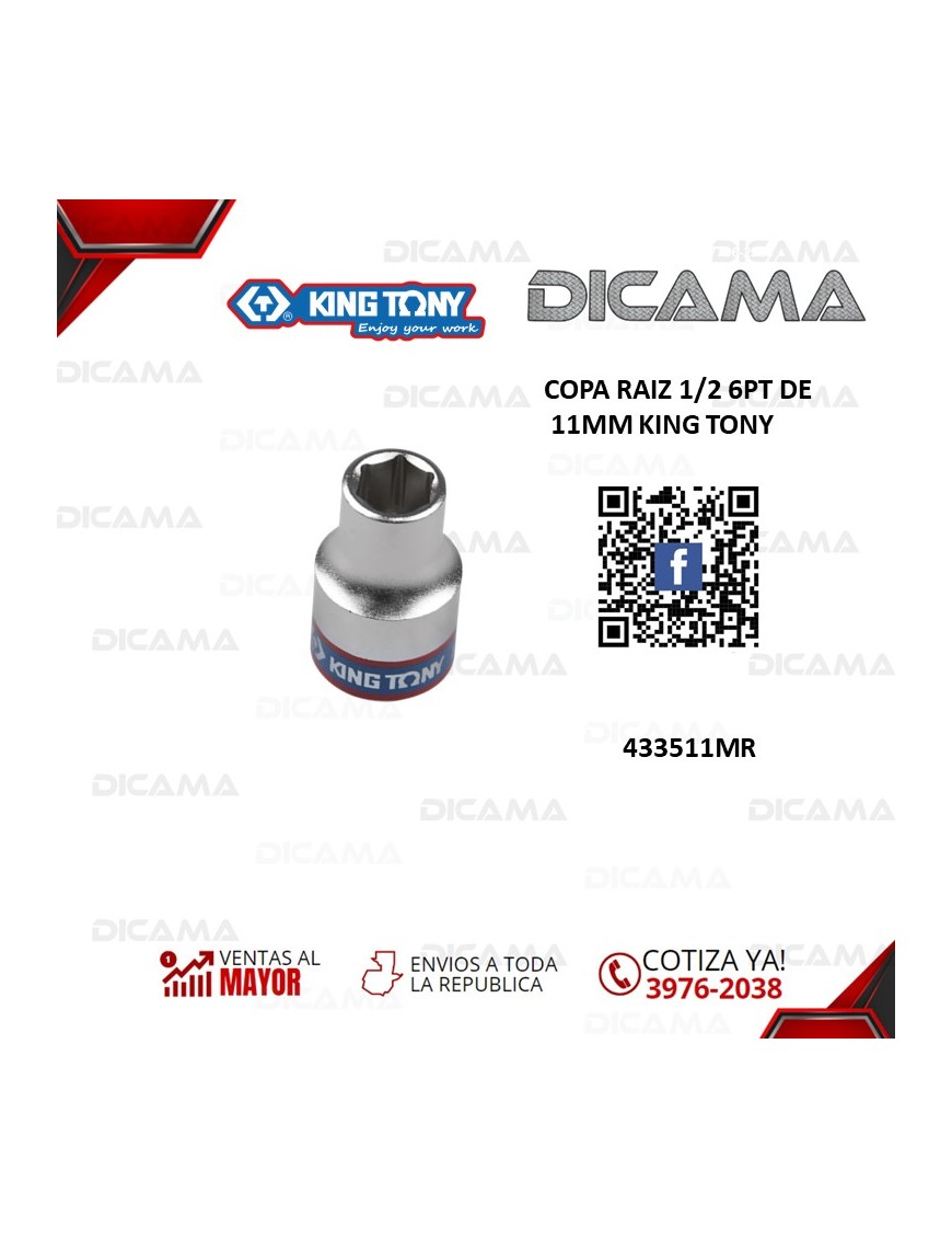 COPA RAIZ 1/2" 11MM 6PT