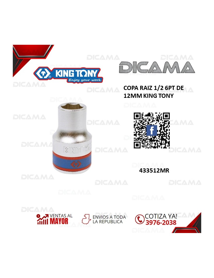 COPA RAIZ 1/2" 12MM 6PT