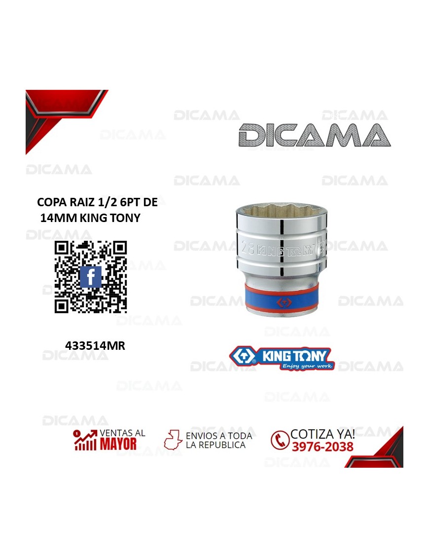 COPA RAIZ 1/2" 14MM 6PT