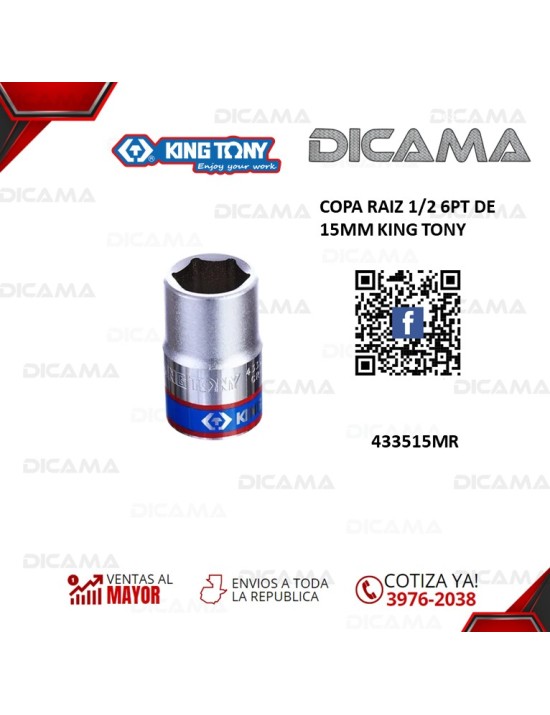 COPA RAIZ 1/2" 15MM 6PT