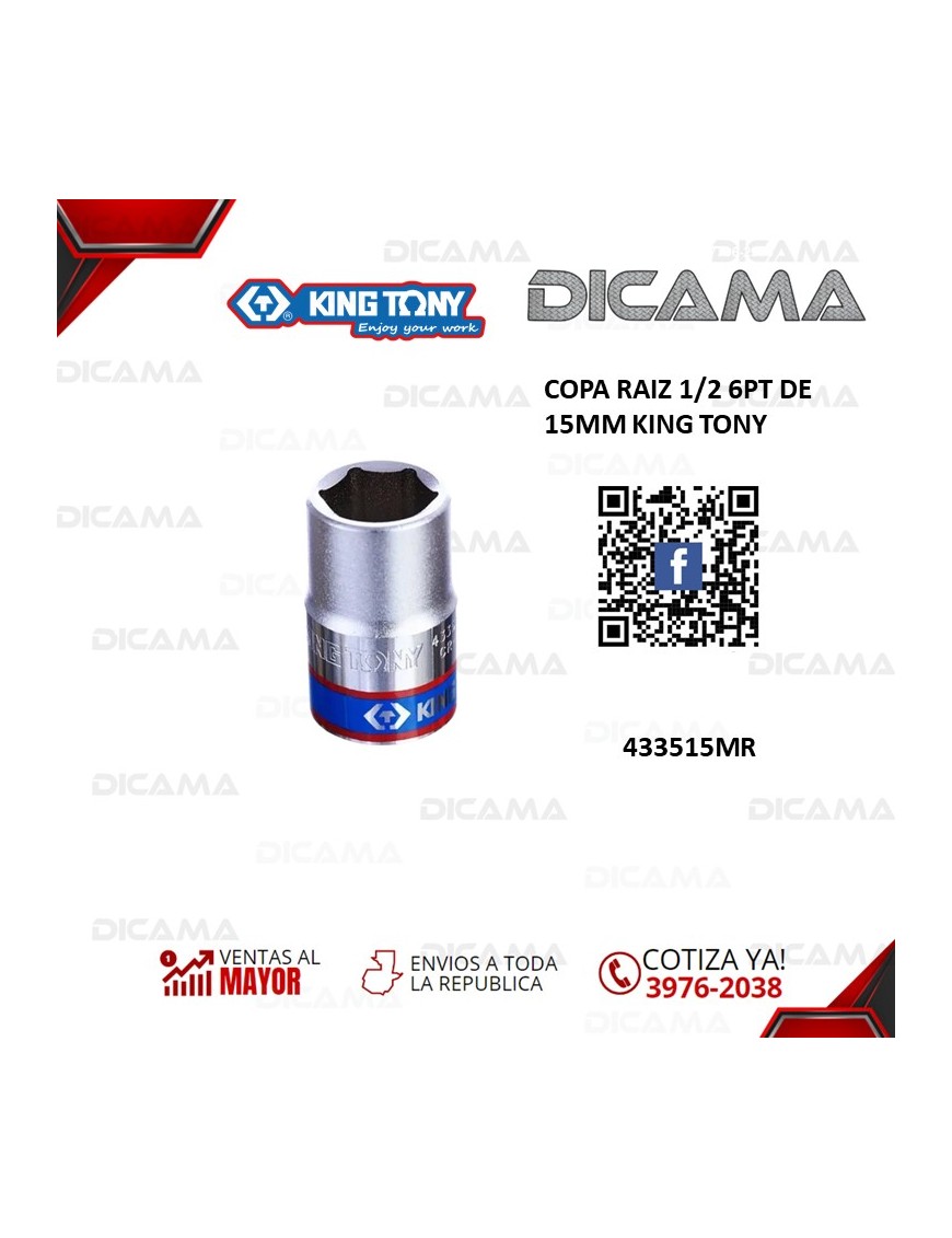 COPA RAIZ 1/2" 15MM 6PT