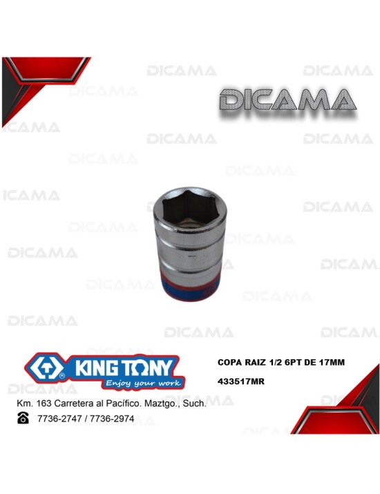 COPA RAIZ 1/2 6PT DE 17MM KING TONY