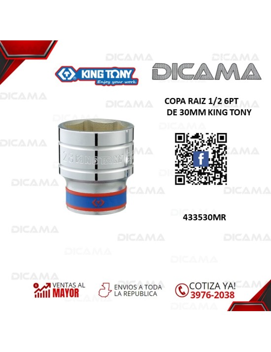COPA RAIZ 1/2 6PT DE 30MM KING TONY