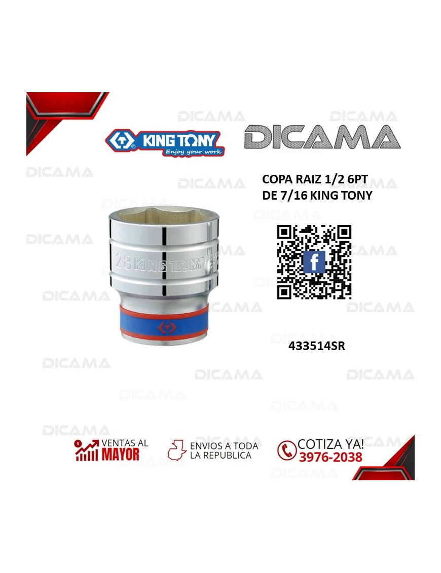 COPA RAIZ 1/2" 7/16" 6PT