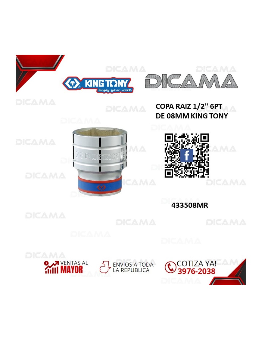 COPA RAIZ 1/2" 8MM 6PT