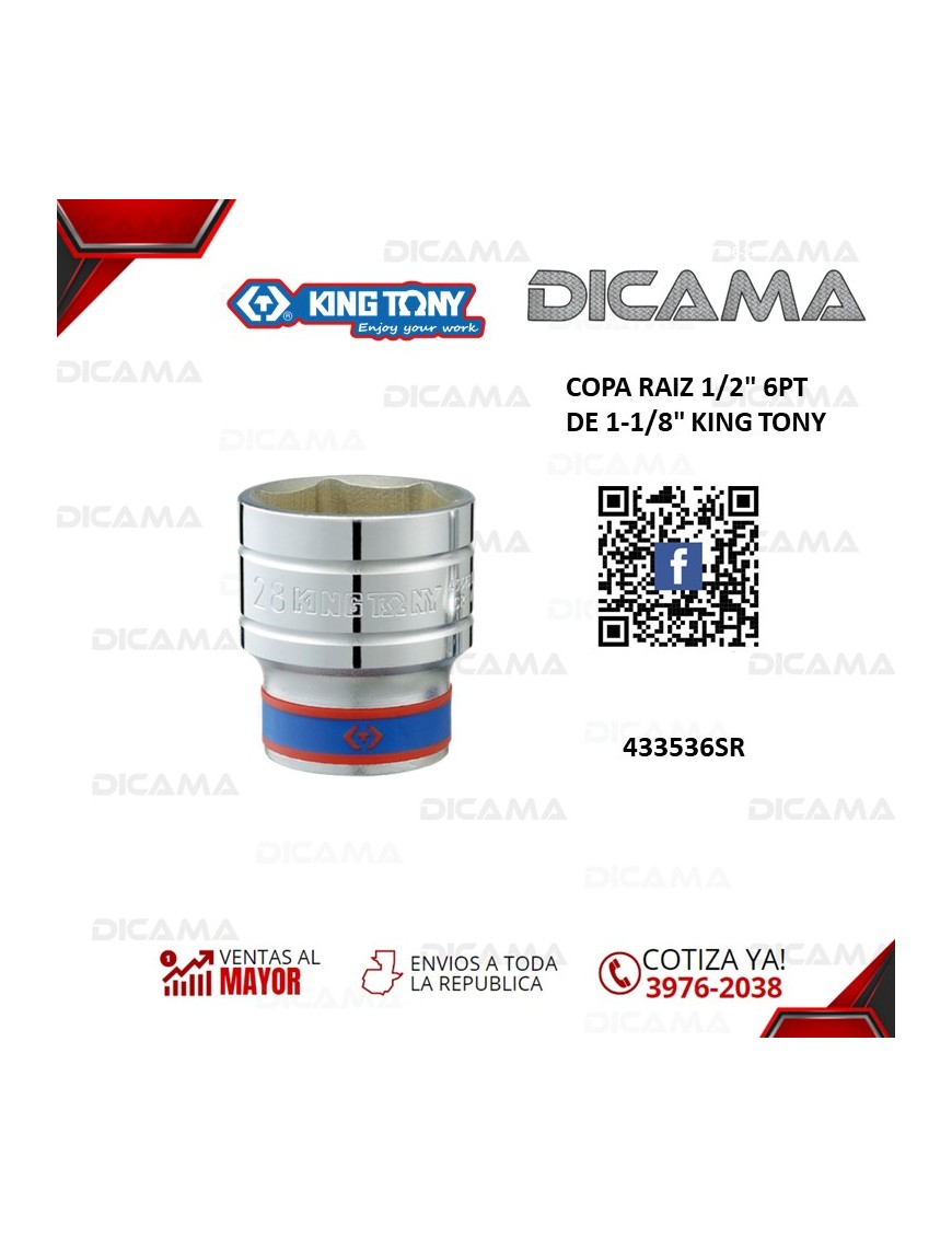 COPA RAIZ 1/2" 1-1/8" 6PT