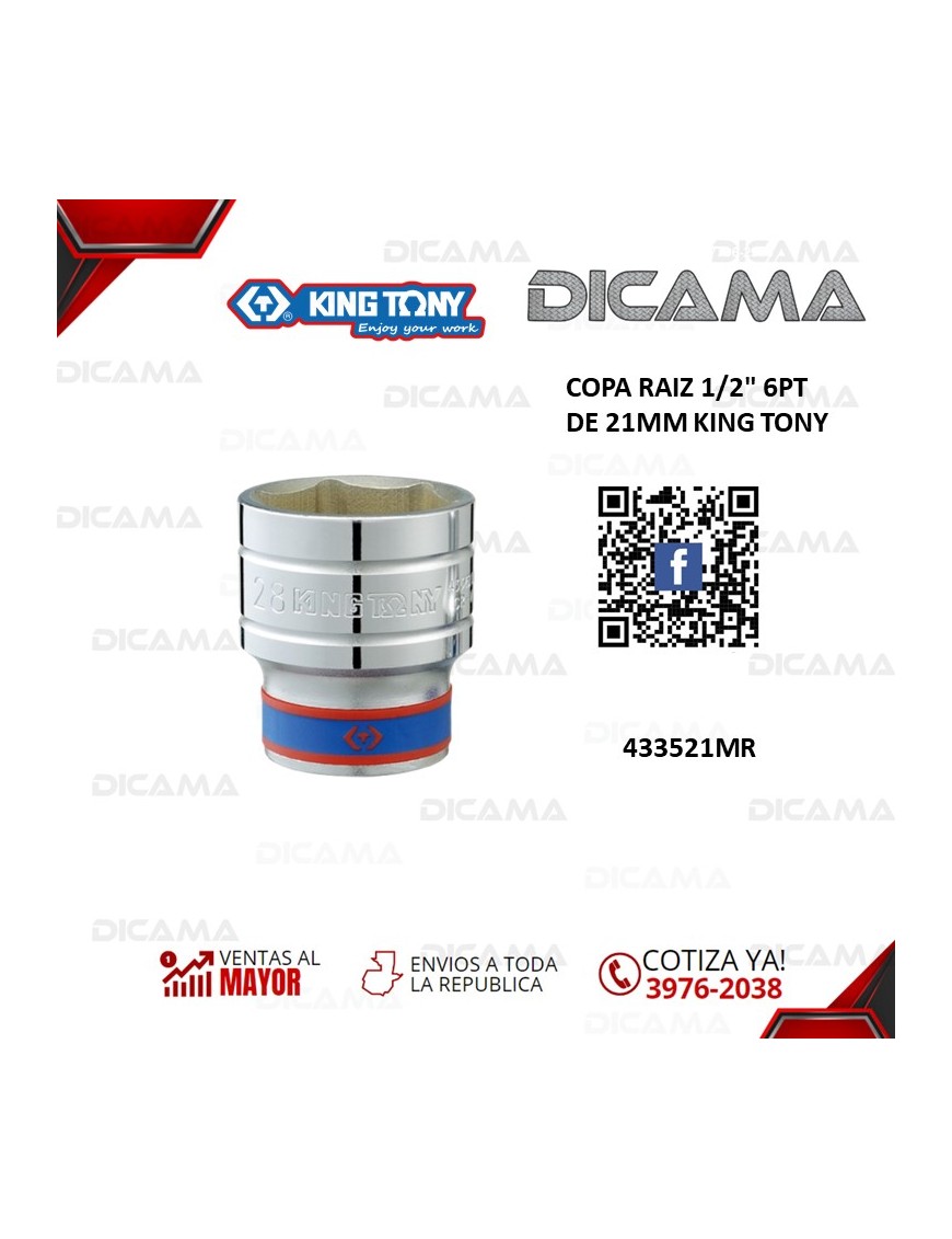COPA RAIZ 1/2" 21MM 6PT