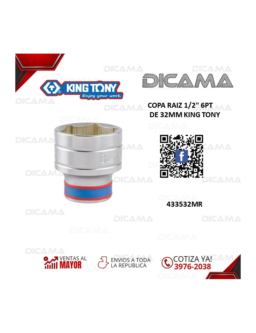 COPA RAIZ 1/2" 32 MM 6 PUNTOS