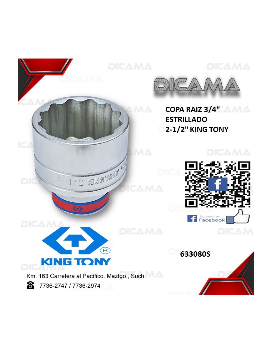 COPA RAIZ 3/4" 2-1/2" 12 PUNTOS