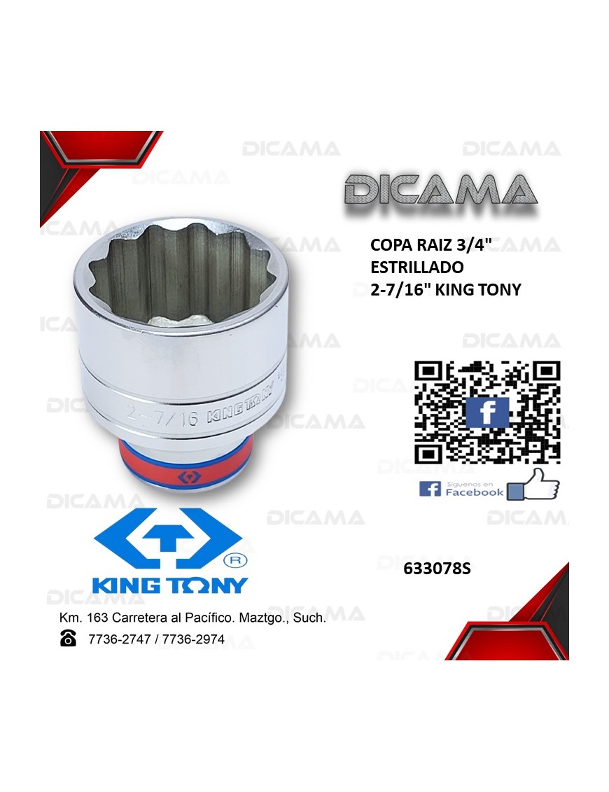 COPA RAIZ 3/4" 2-7/16" 12 PUNTOS