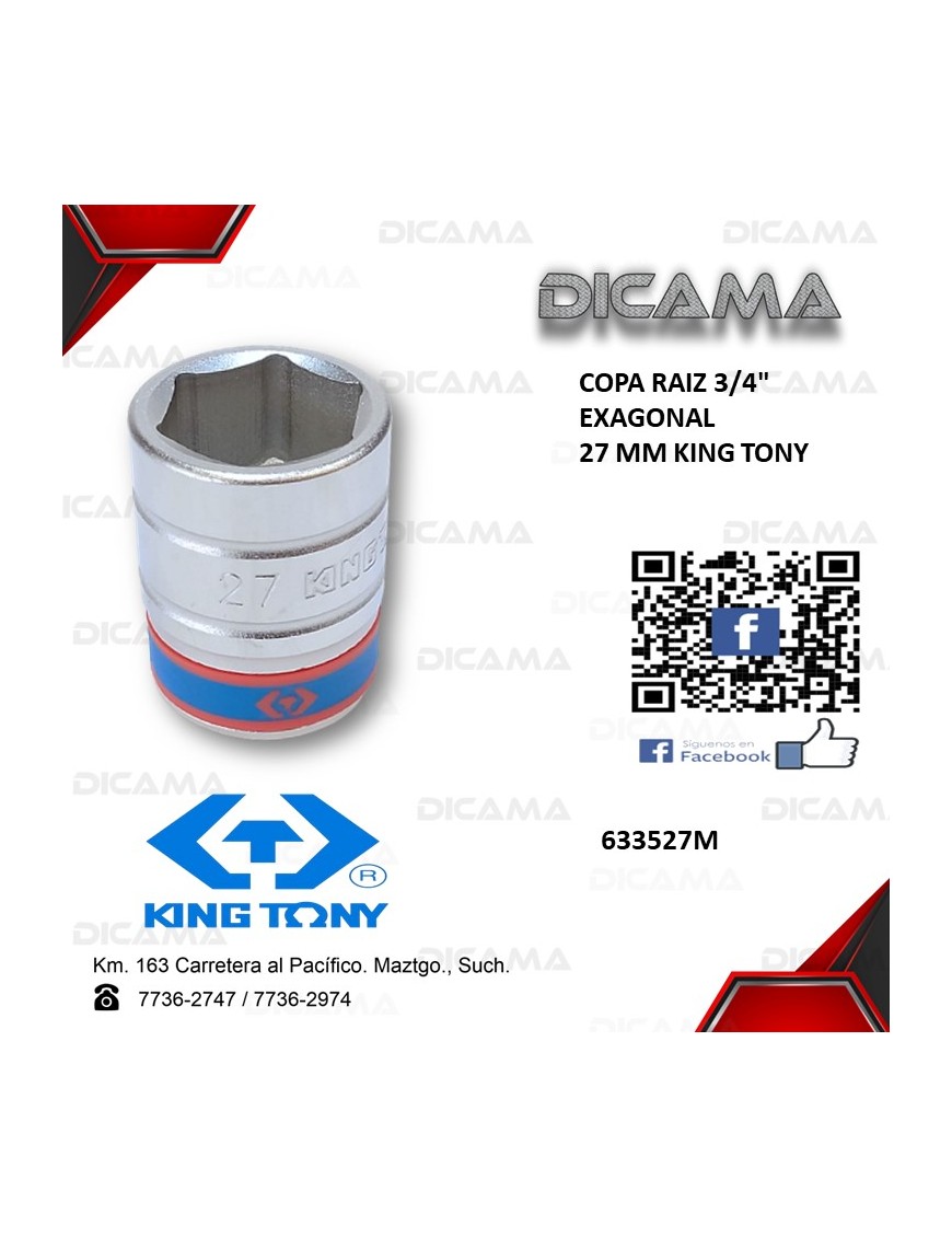 COPA RAIZ 3/4" 27MM 6 PUNTOS