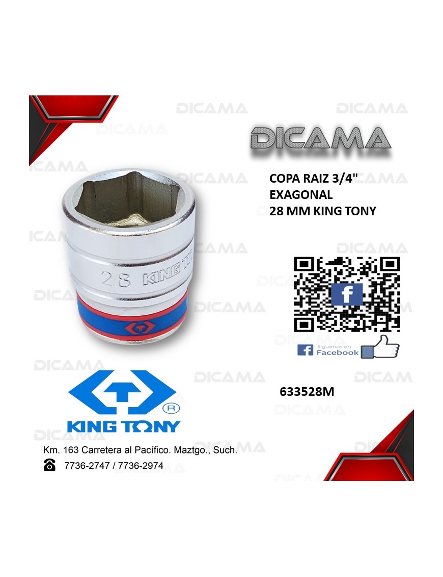 COPA RAIZ 3/4" 28MM 6 PUNTOS