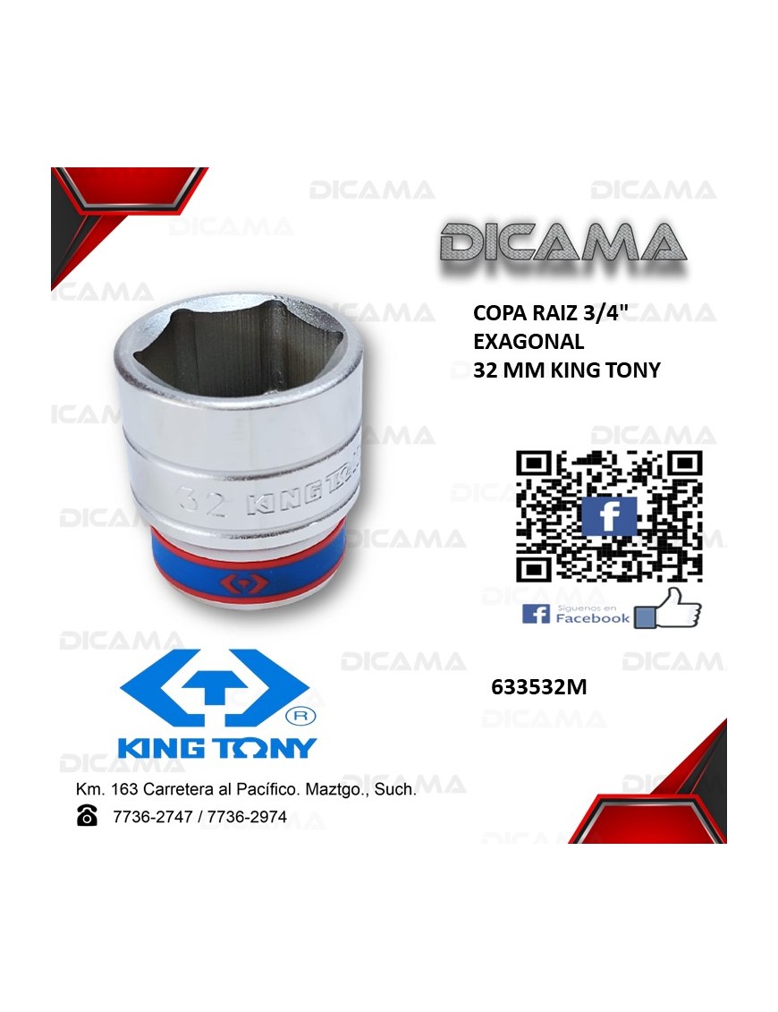 COPA RAIZ 3/4" 32MM 6 PUNTOS