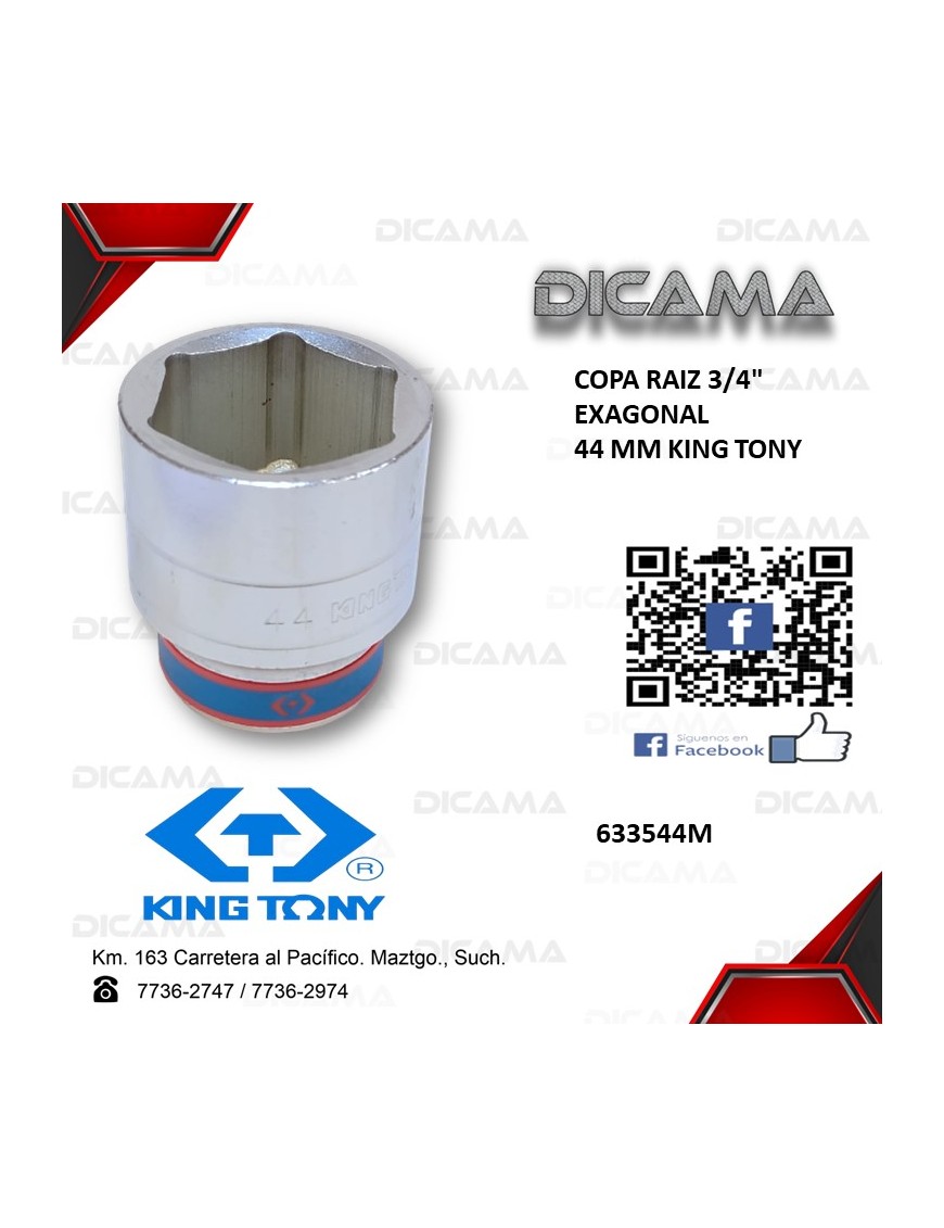 COPA RAIZ 3/4" 44MM 6 PUNTOS