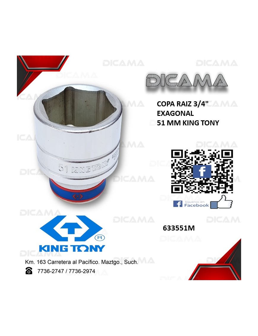 COPA RAIZ 3/4" 51MM 6 PUNTOS