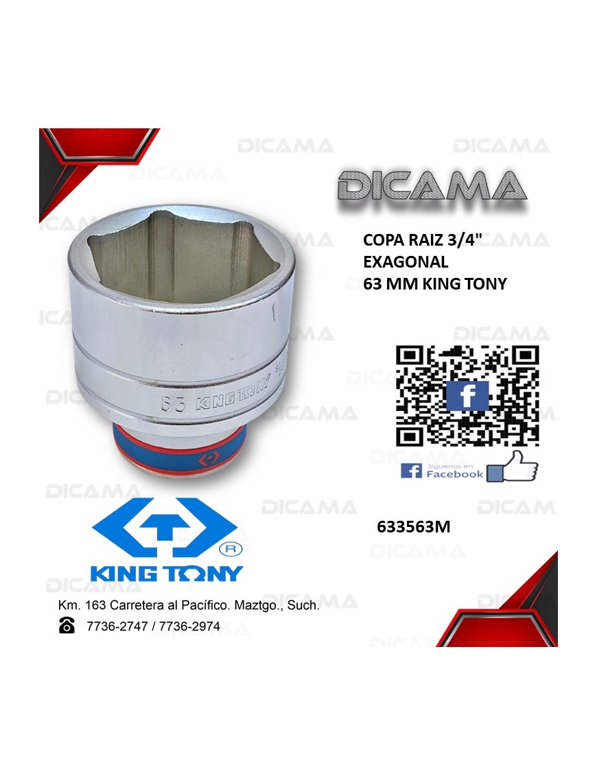 COPA RAIZ 3/4" 63MM 6 PUNTOS