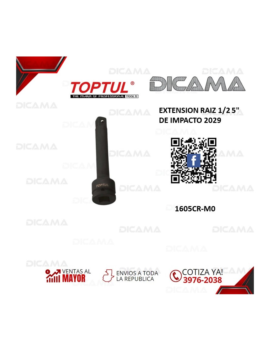 EXTENSION RAIZ 1/2 5" DE IMPACTO 2029