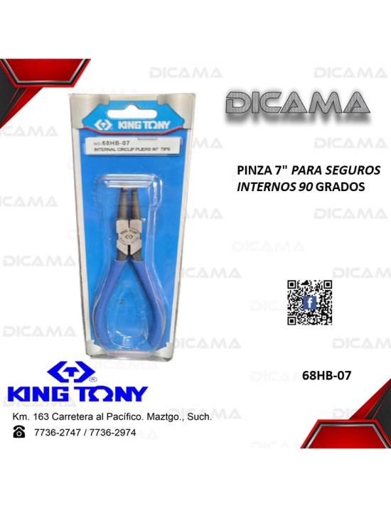 PINZA 7" PARA SEGUROS INTERNOS 90 GRADOS