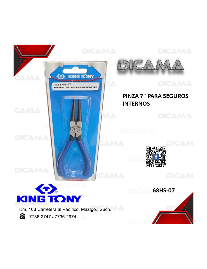 PINZA 7" PARA SEGUROS INTERNOS