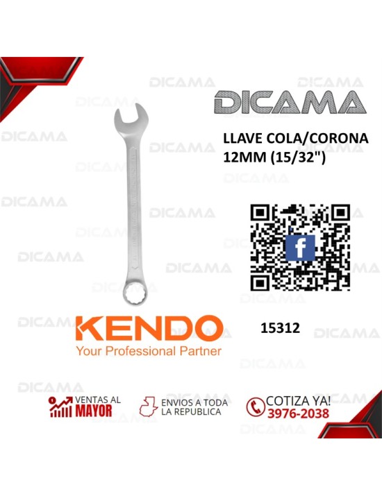 LLAVE COLA/CORONA 12MM (15/32")