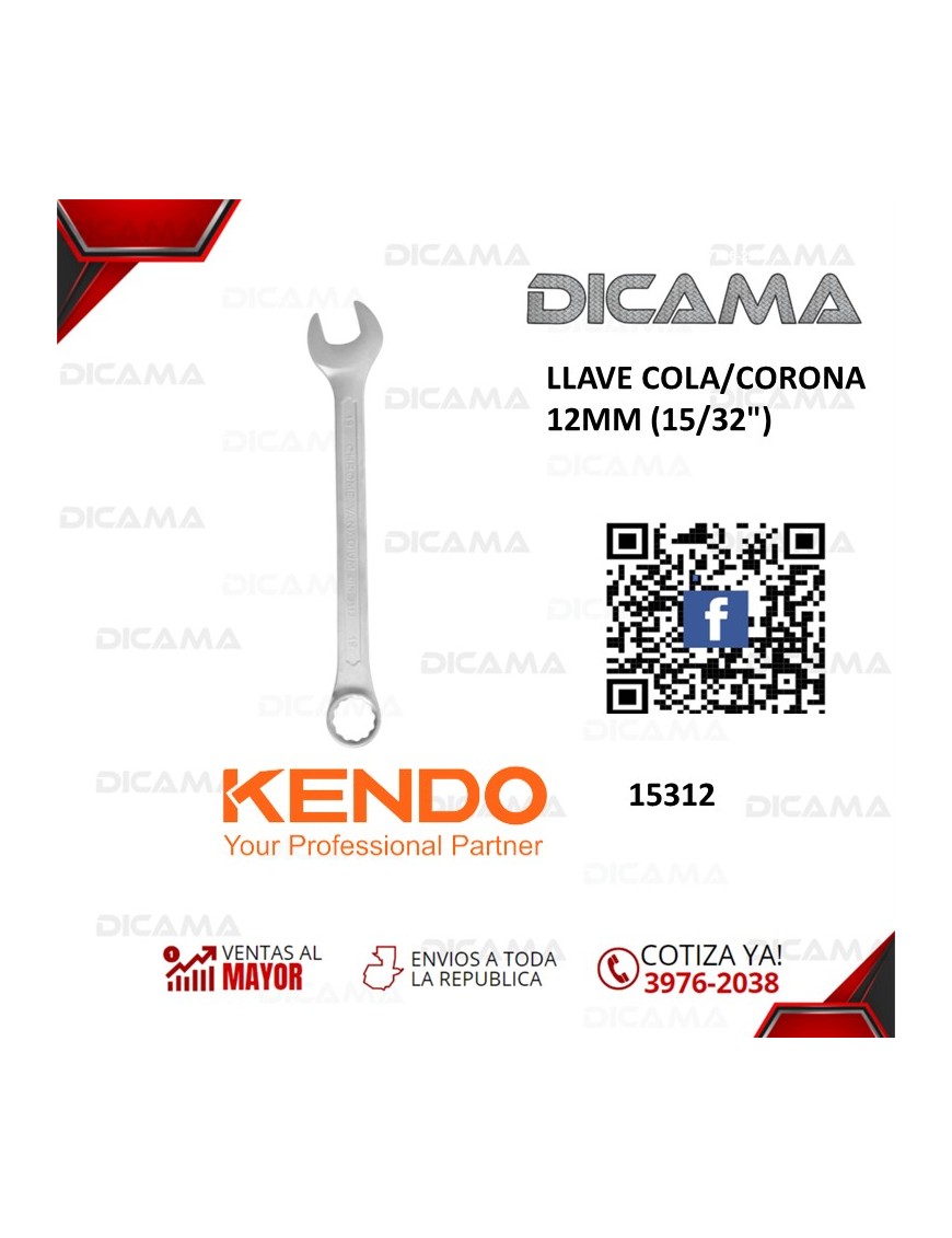 LLAVE COLA/CORONA 12MM (15/32")