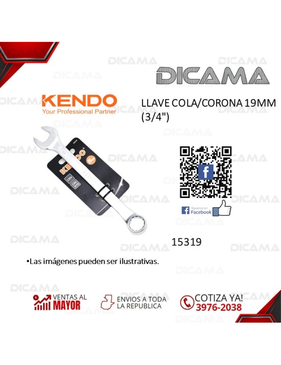LLAVE COLA/CORONA 19MM (3/4")