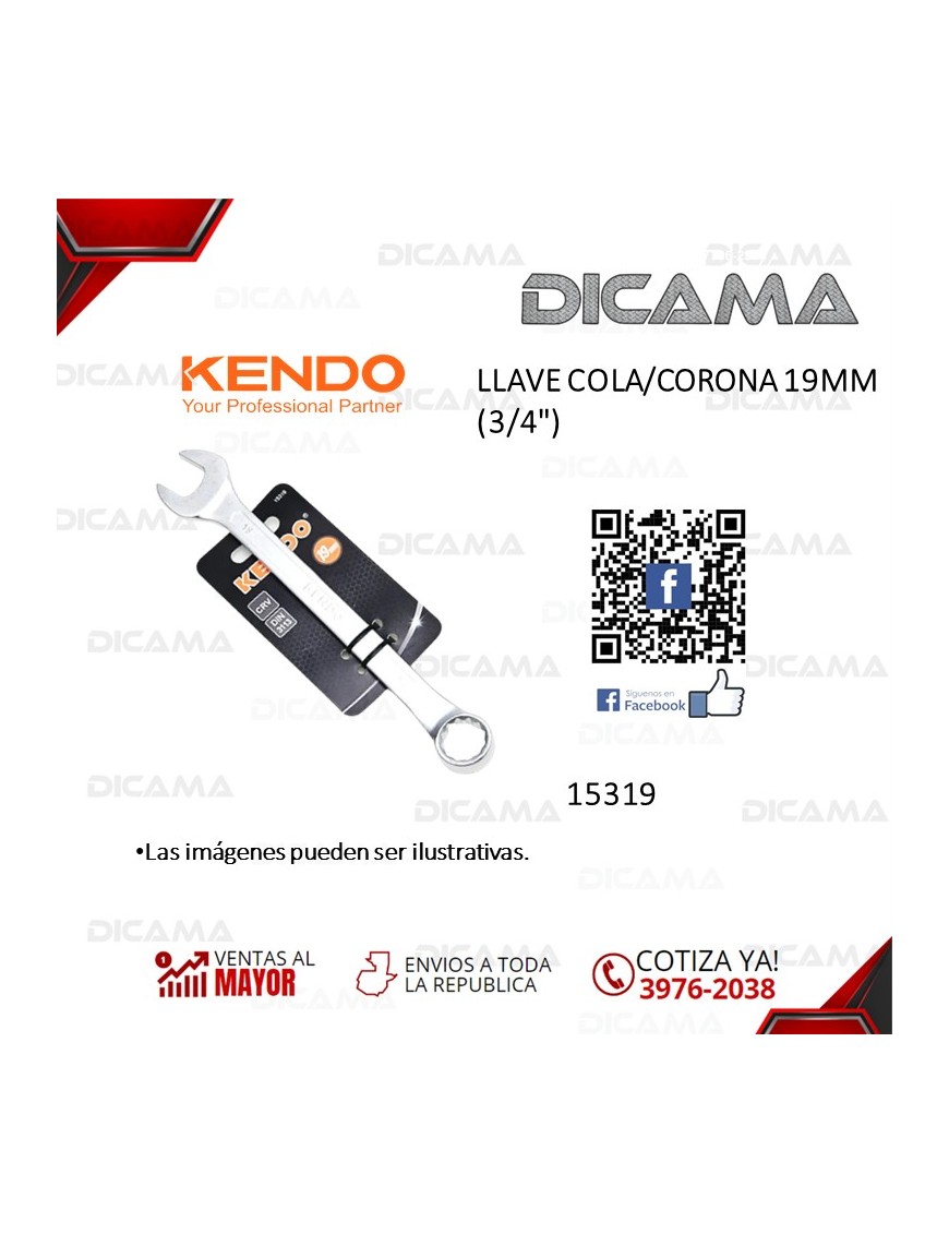 LLAVE COLA/CORONA 19MM (3/4")