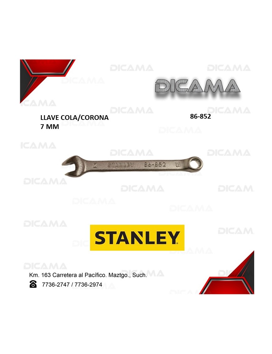 LLAVE COLA/CORONA 7MM