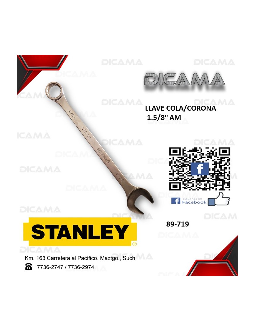 LLAVE COLA/CORONA 1.5/8" AM