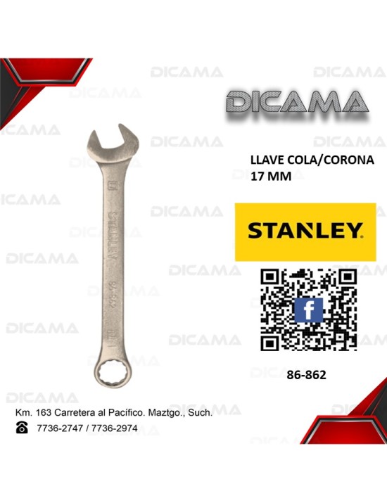 LLAVE COLA/CORONA 17MM  ANTI SLIP 12 PUNTOS