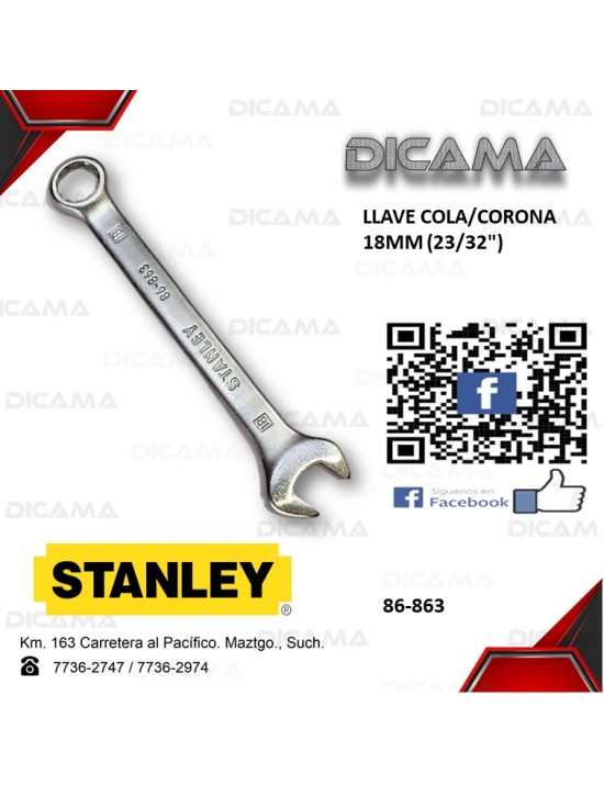 LLAVE COLA/CORONA 18MM (23/32")