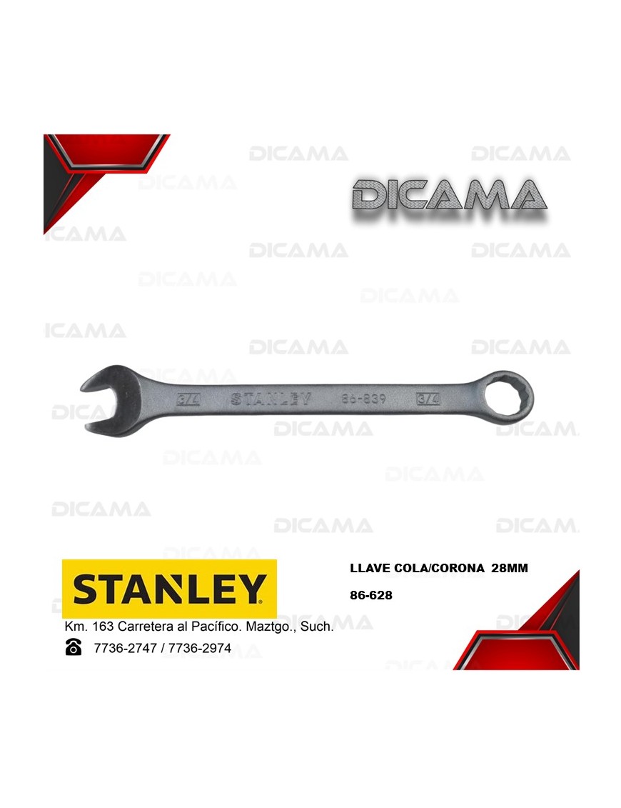 LLAVE COLA/CORONA 28MM  ANTI-SLIP 6/1