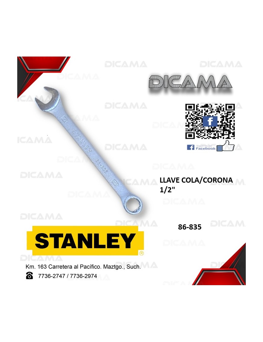 LLAVE COLA/CORONA 1/2"