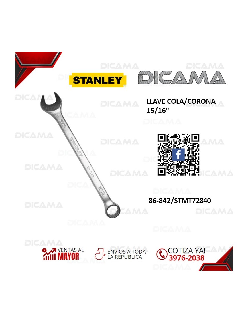 LLAVE COLA/CORONA 15/16"