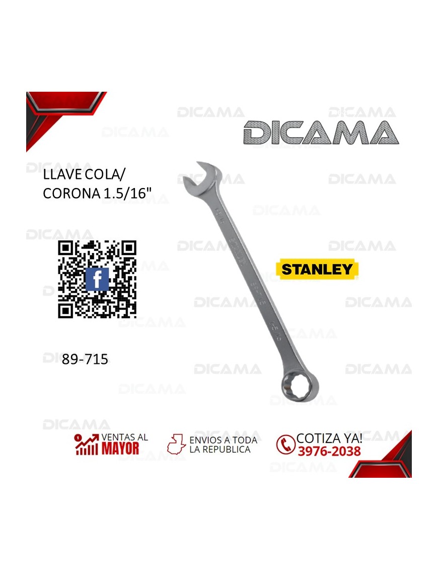LLAVE COLA/CORONA 1.5/16"