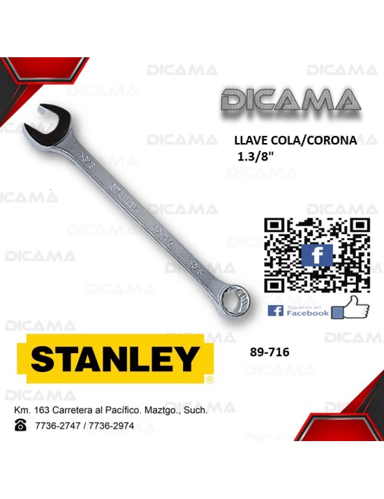 LLAVE COLA/CORONA 1.3/8"