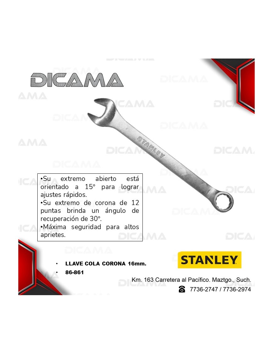 LLAVE COLA/CORONA 16MM