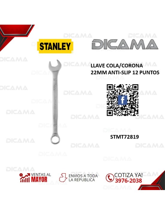 LLAVE COLA/CORONA 22MM ANTI-SLIP 12 PUNTOS