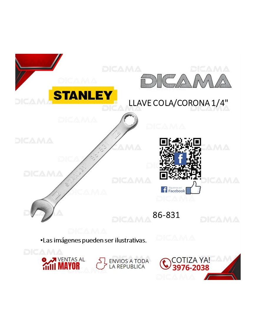 LLAVE COLA/CORONA 1/4"