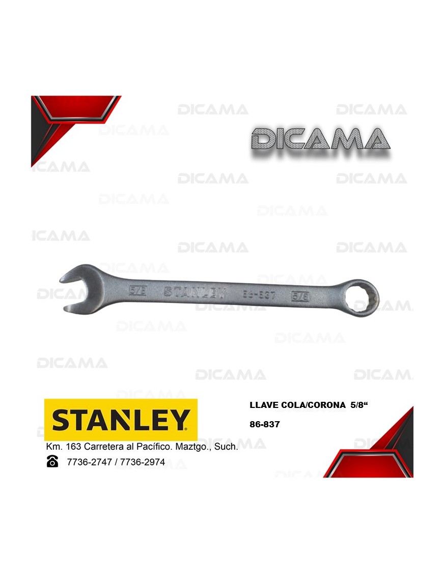 LLAVE COLA/CORONA 5/8"