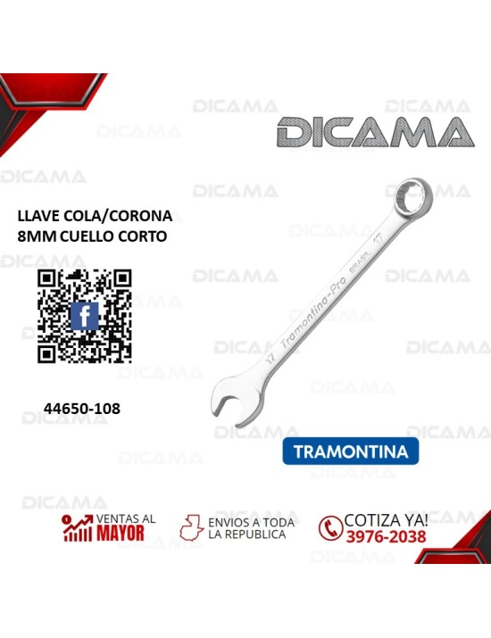 LLAVE COLA/CORONA 8MM CUELLO CORTO